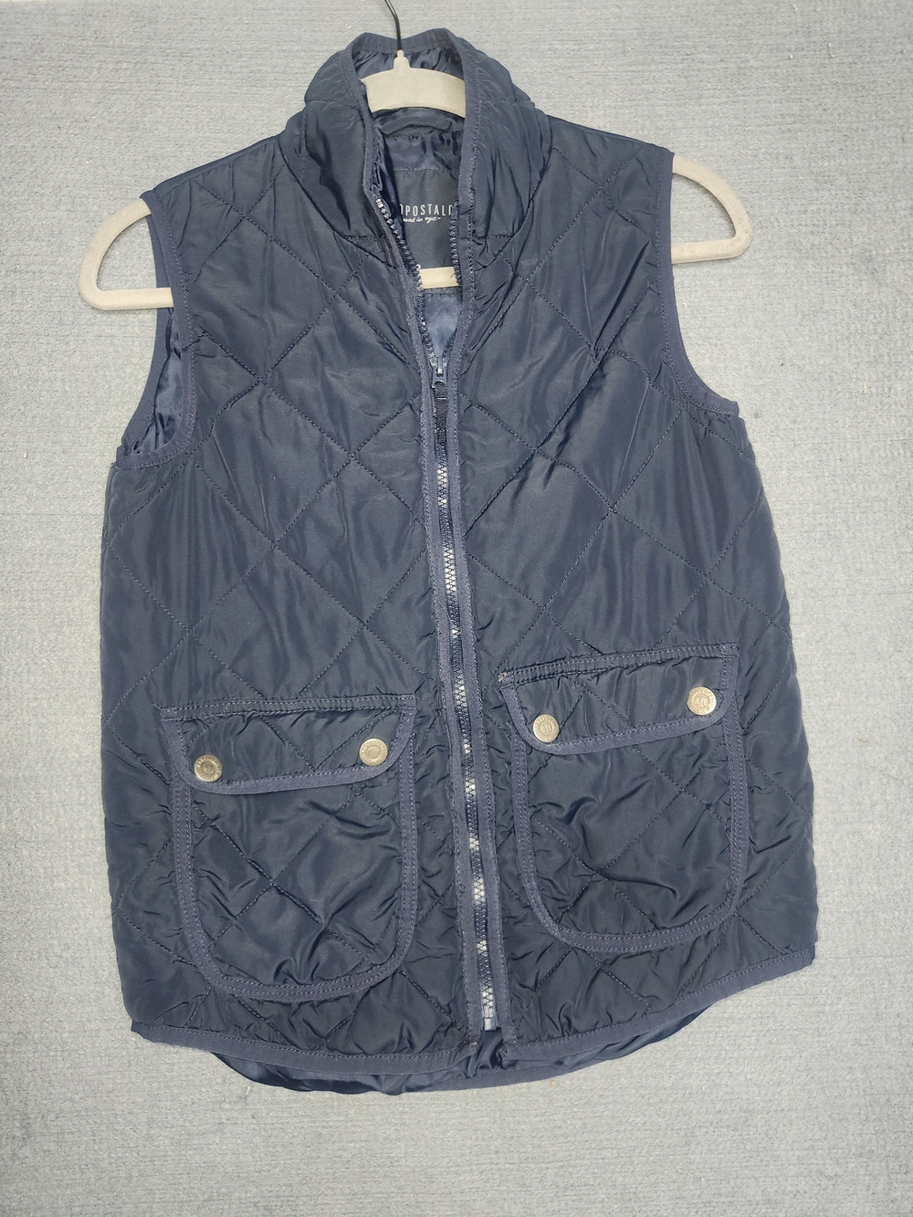Aeropostale Dark Blue Quilted Kids Vest